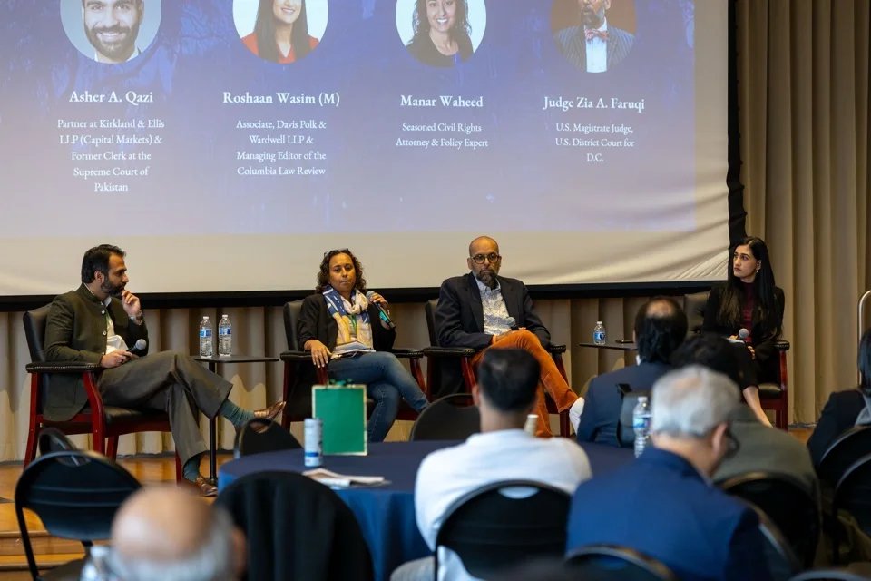 Panelists exchanging views at the 2025 Georgetown Pakistan gathering